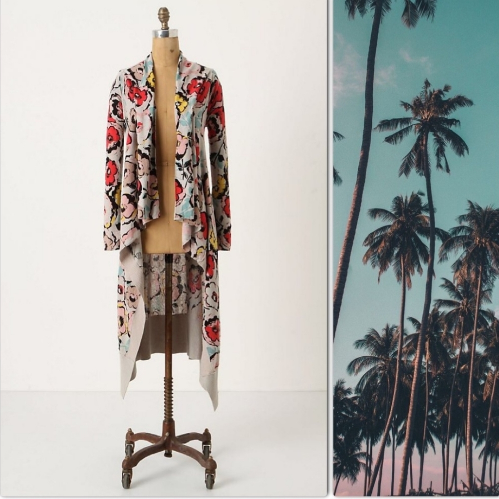 Anthropologie Sparrow Floral Duster Cardigan